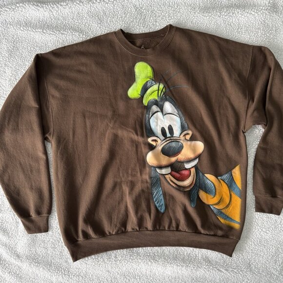 Disneyland Resorts by Hanes Other - Disneyland Resort Walt Disney World 2XL Goofy Sweatshirt Hanes Brown HTF